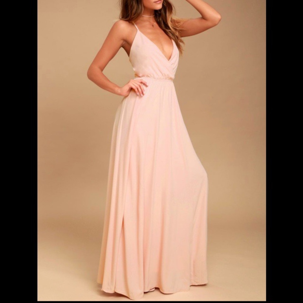 Elegant Backless Cream Dress